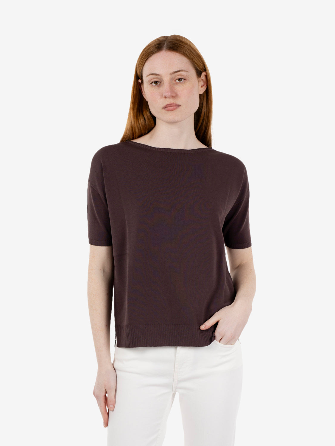 Maglia manica corta girocollo moro