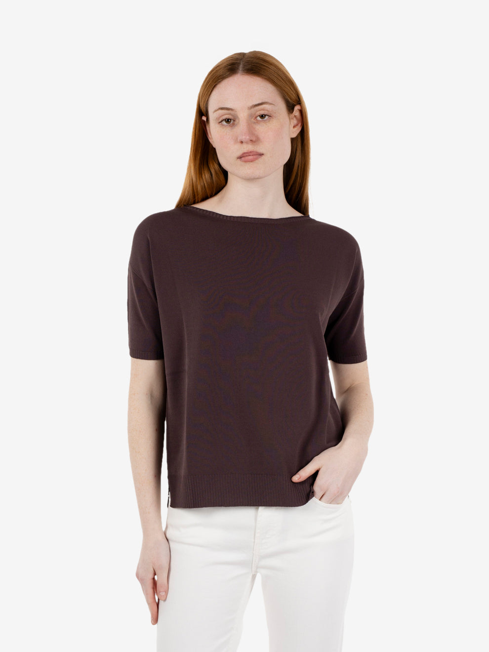 Maglia manica corta girocollo moro