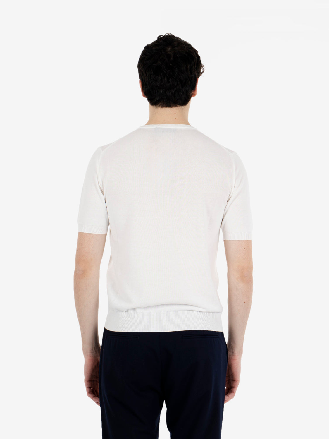White short-sleeved cotton t-shirt