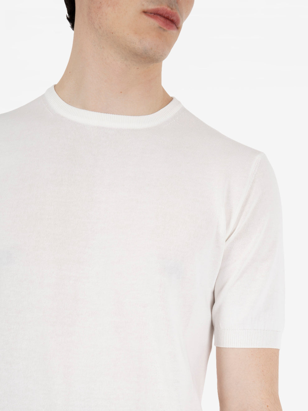 White short-sleeved cotton t-shirt