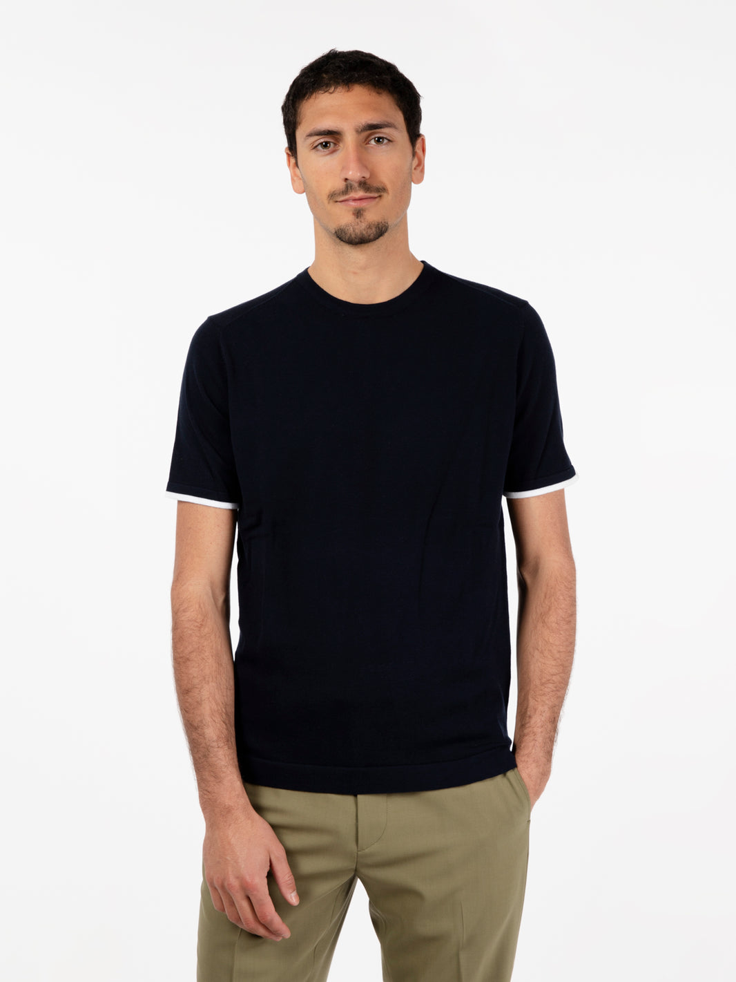 Navy short sleeve shirt