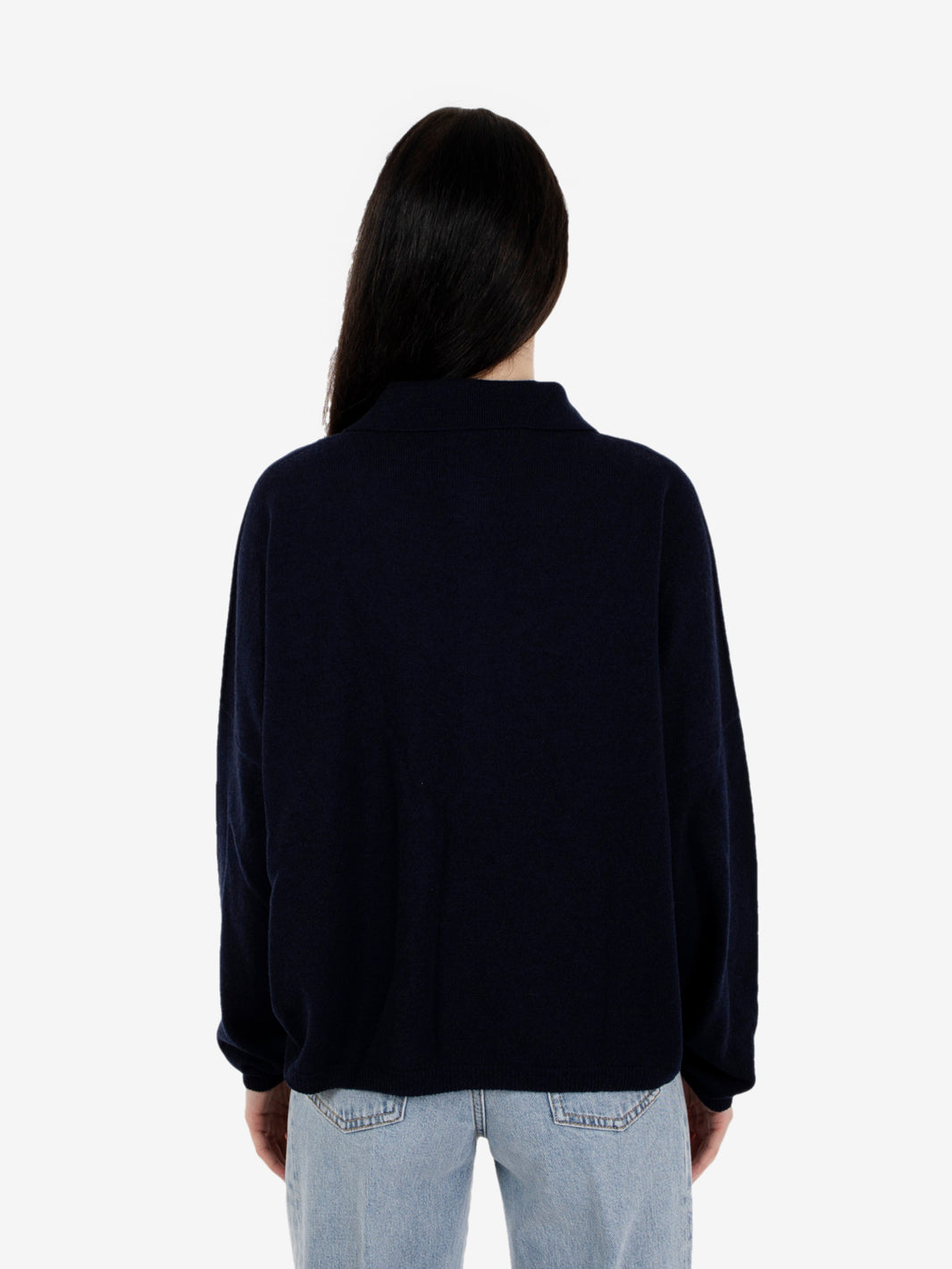 Maglia polo over blu