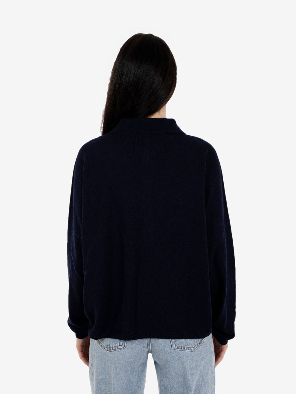 Maglia polo over blu
