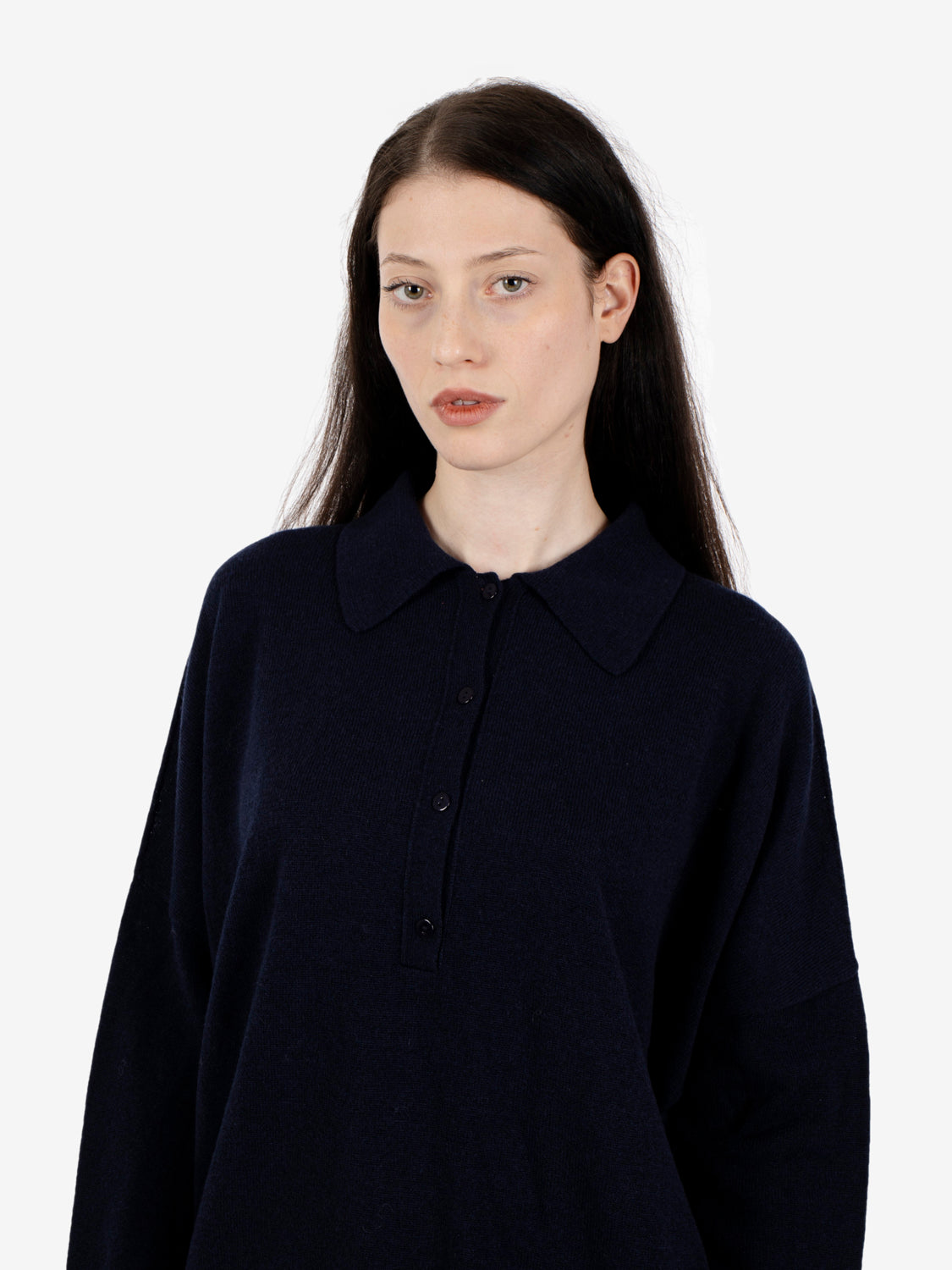 Maglia polo over blu
