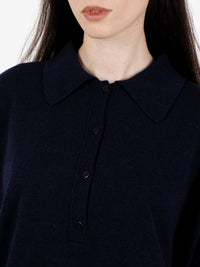 Oversized blue polo shirt