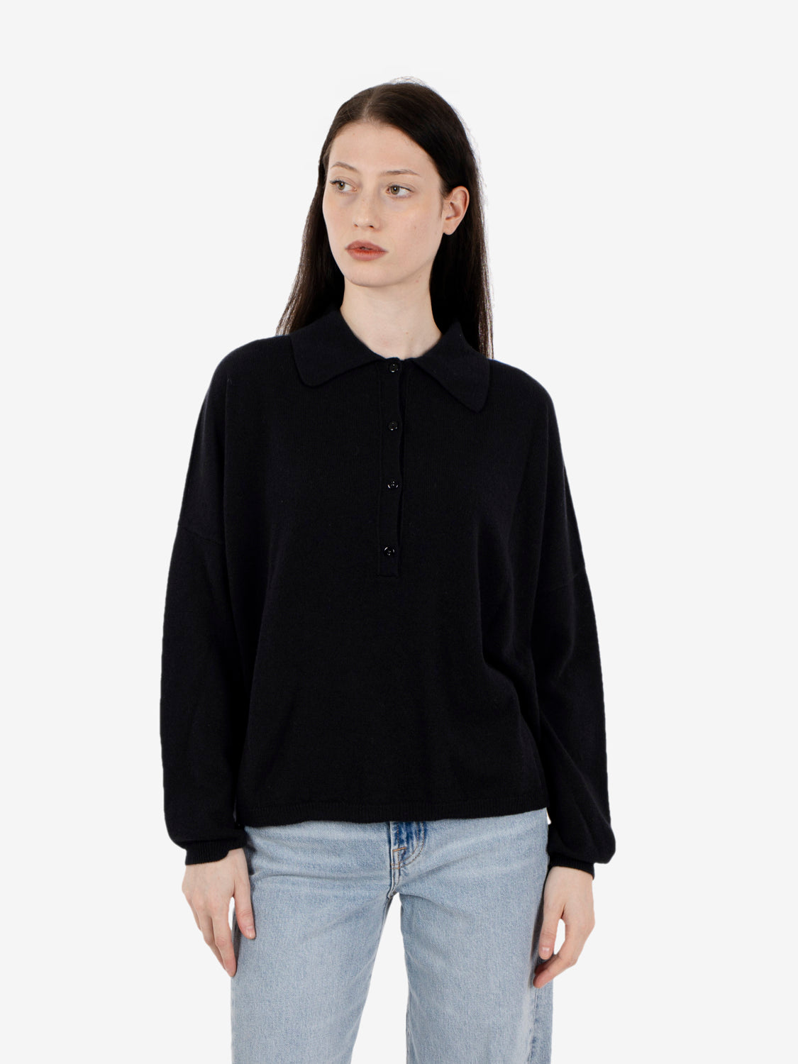 Maglia polo over nera
