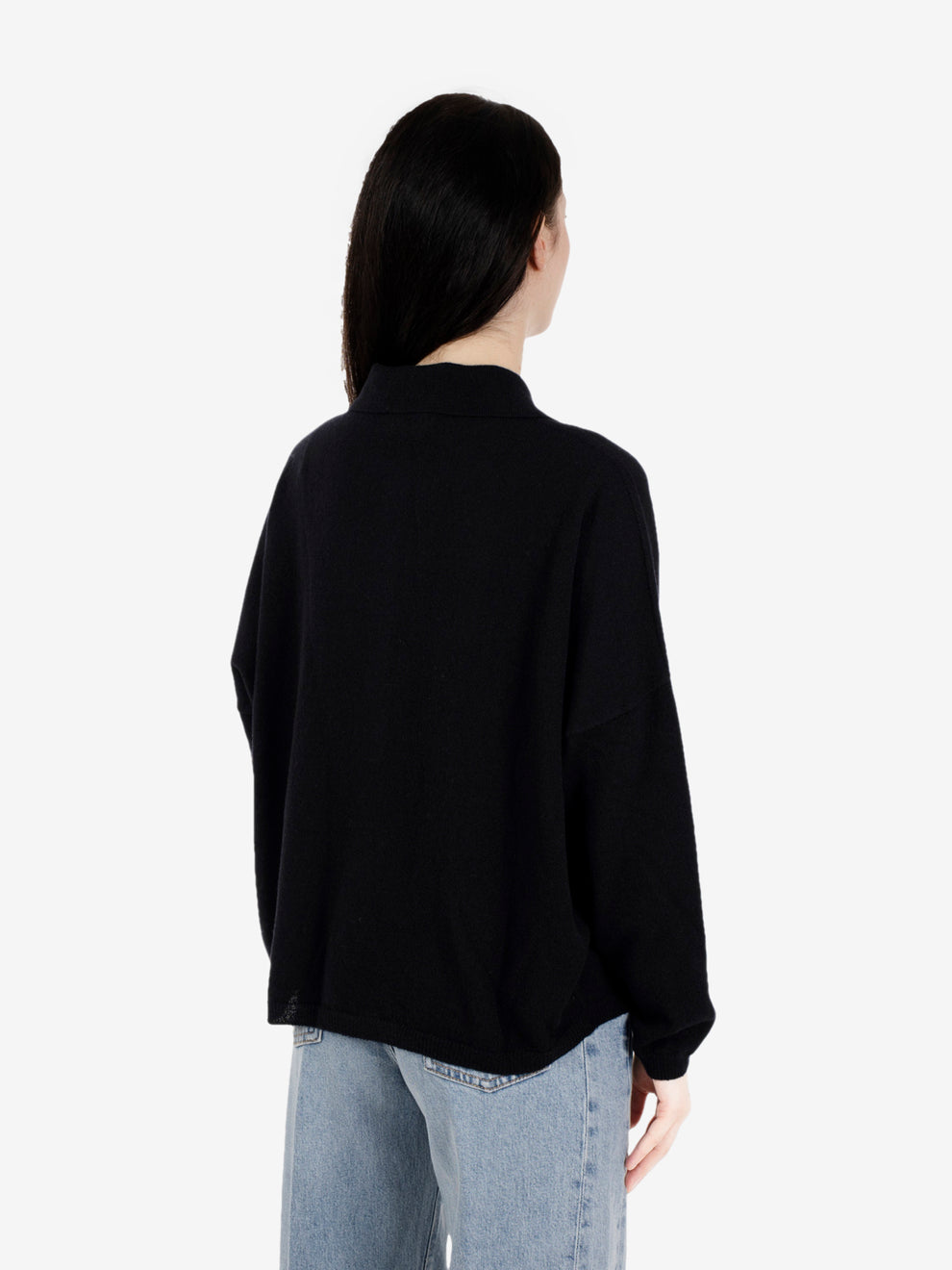 Maglia polo over nera