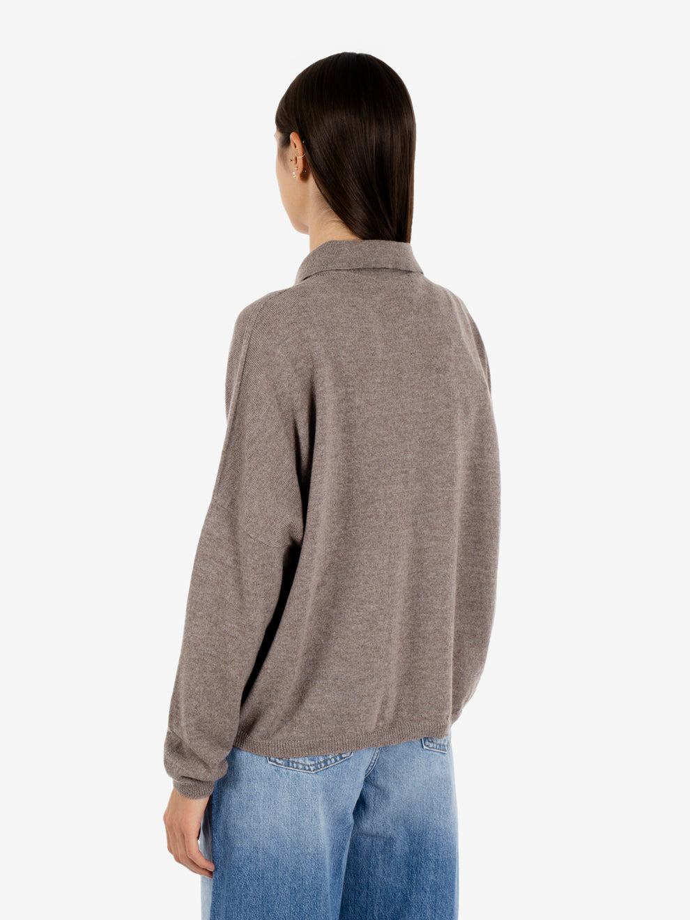 Mink oversized polo shirt