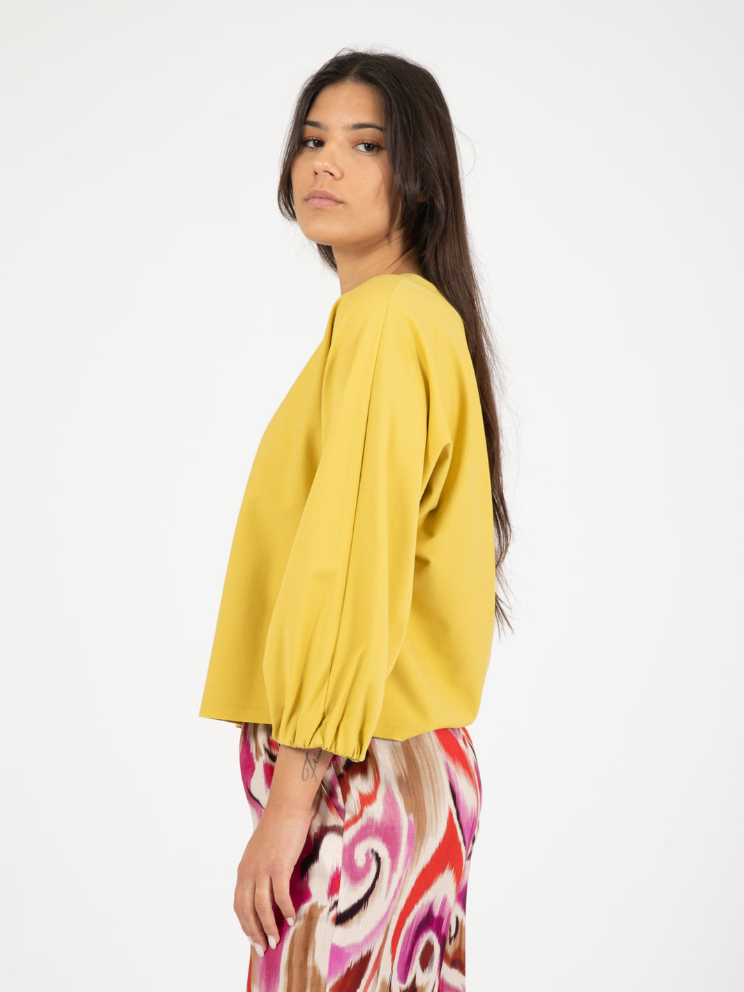 Maglia punto milano curry