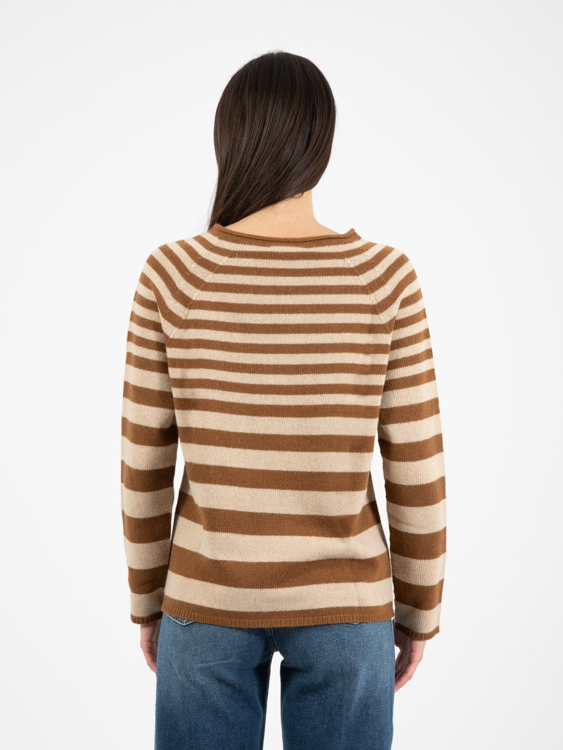 Beige/brown striped sweater