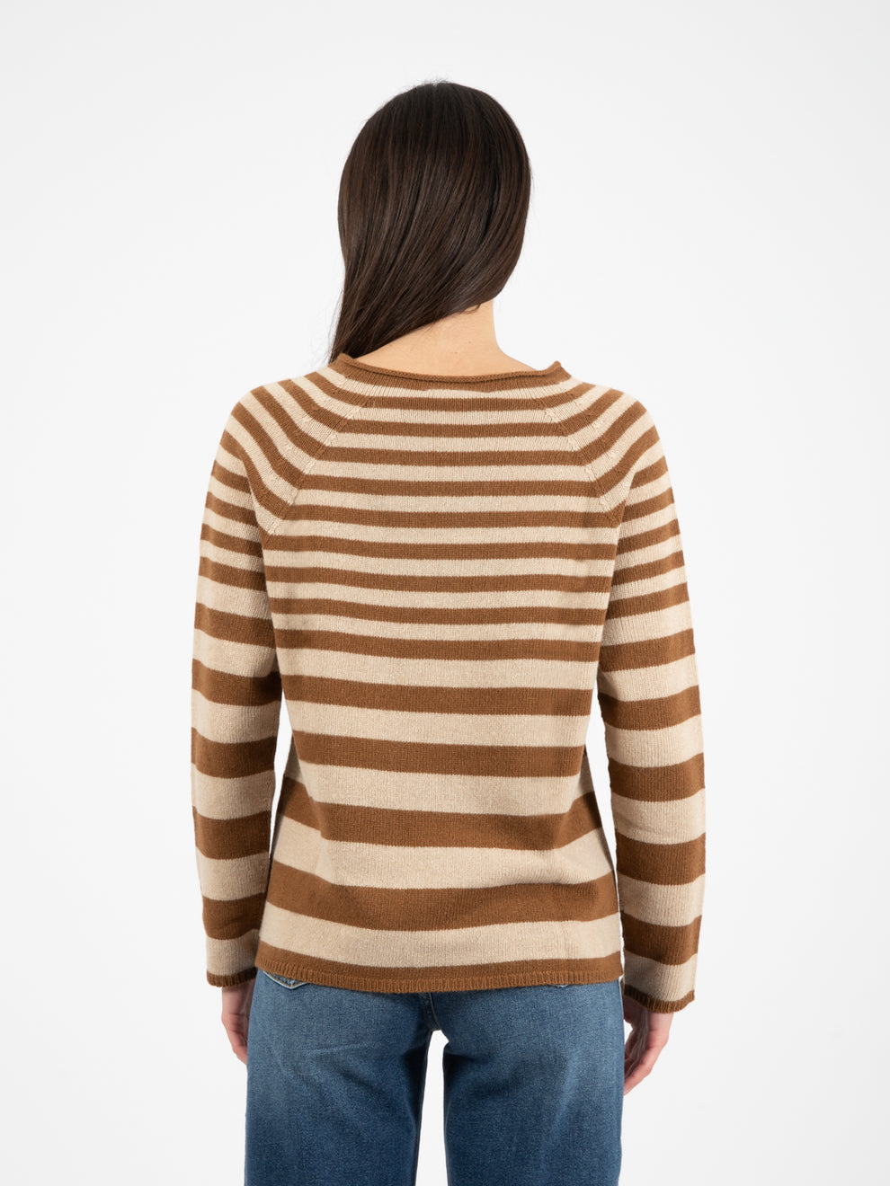Beige/brown striped sweater