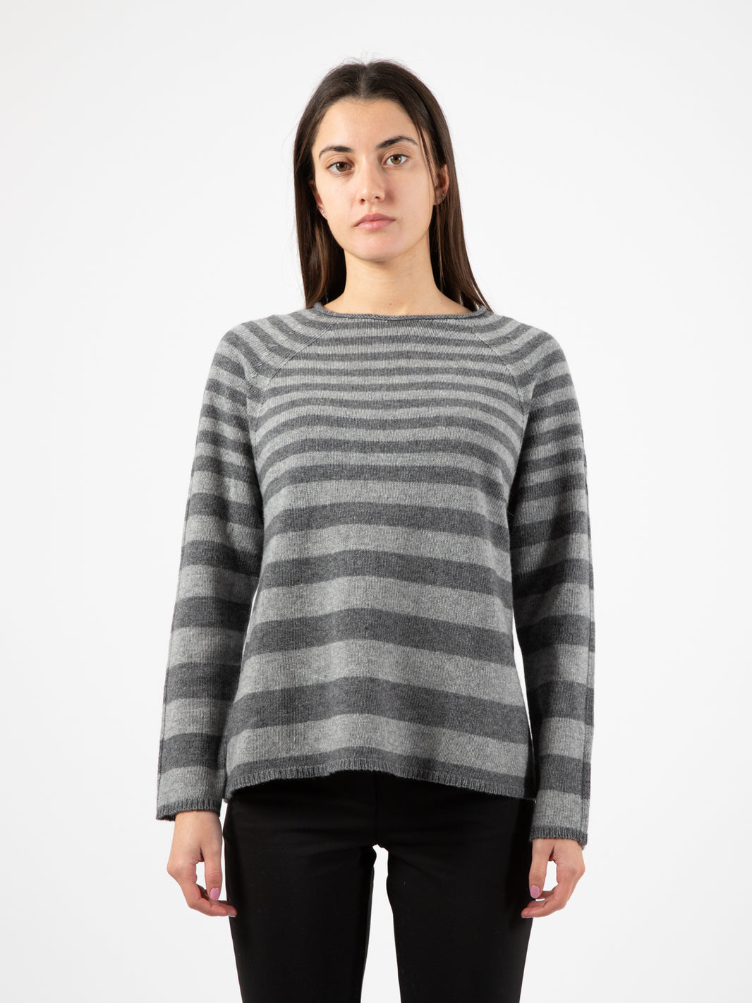Light/dark grey striped sweater