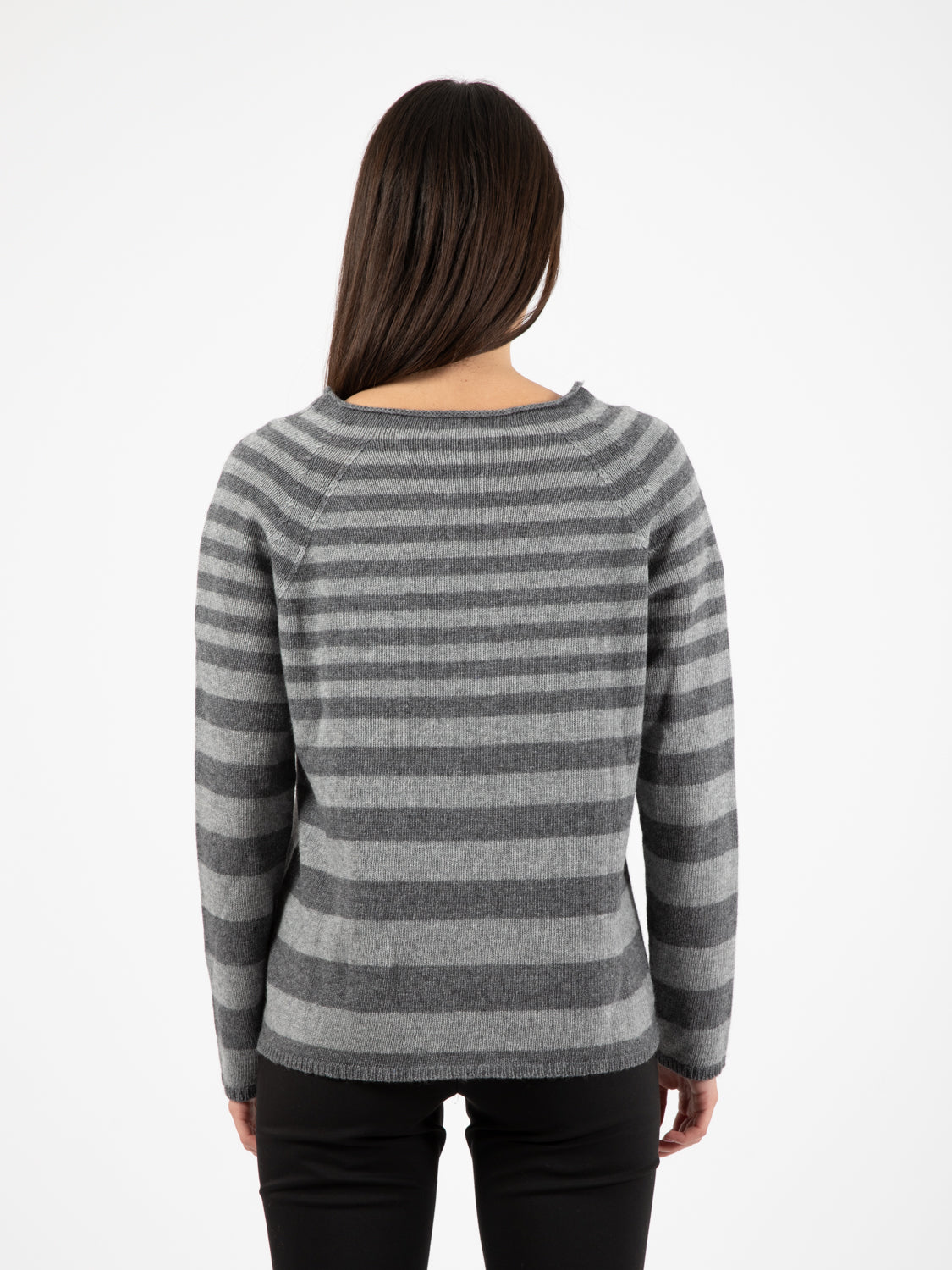 Light/dark grey striped sweater