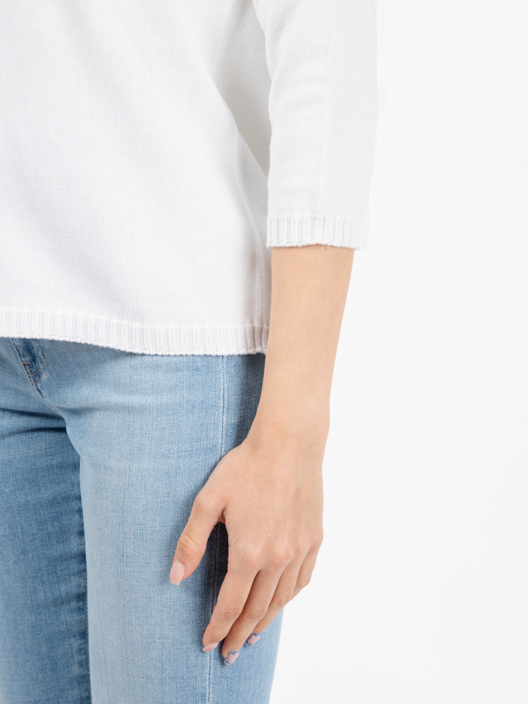 Maglia scollo a barchetta bianco