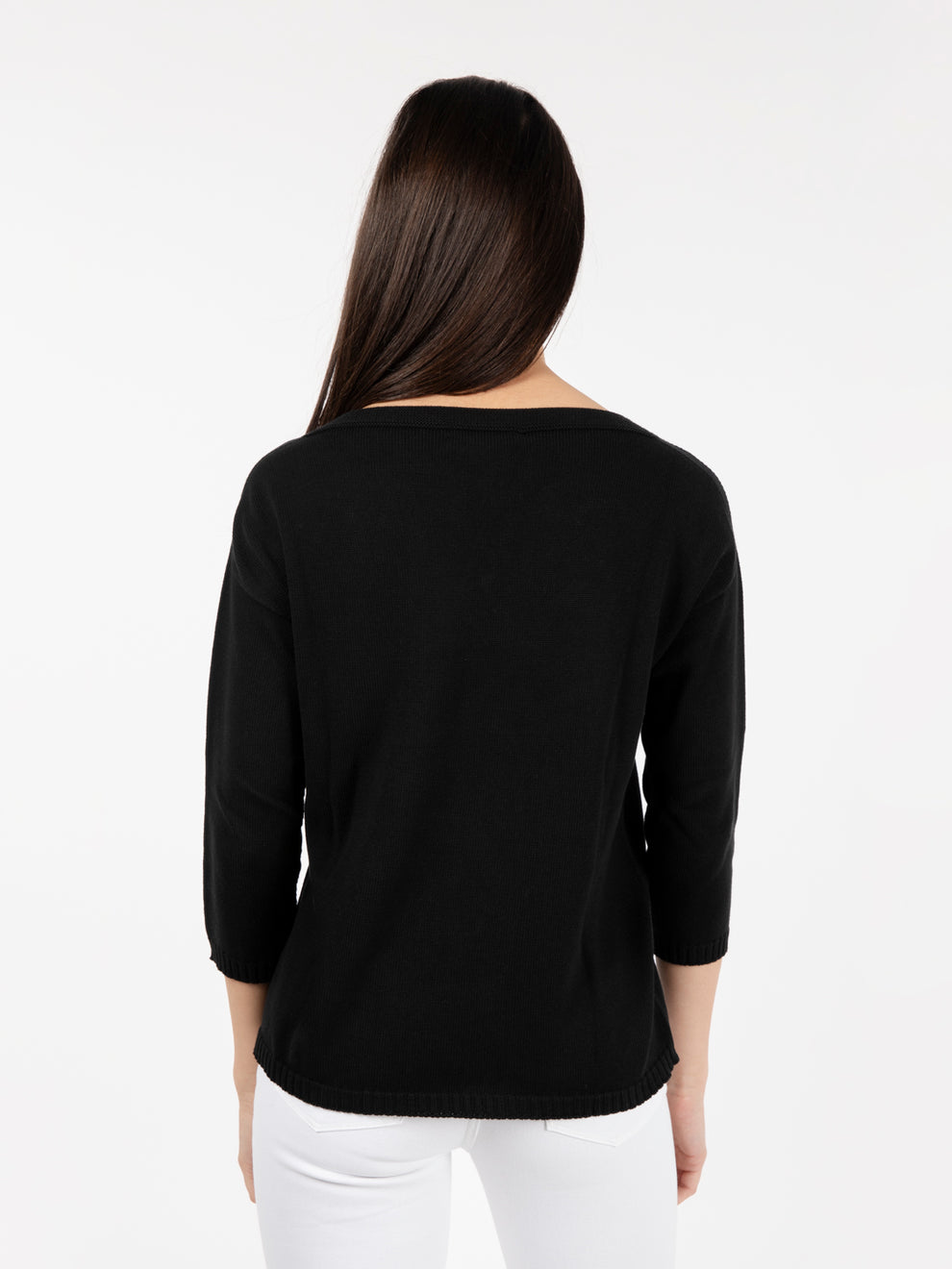 Maglia scollo a barchetta nero