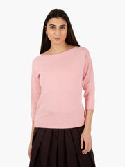 STIMM - Maglia scollo a barchetta rosa