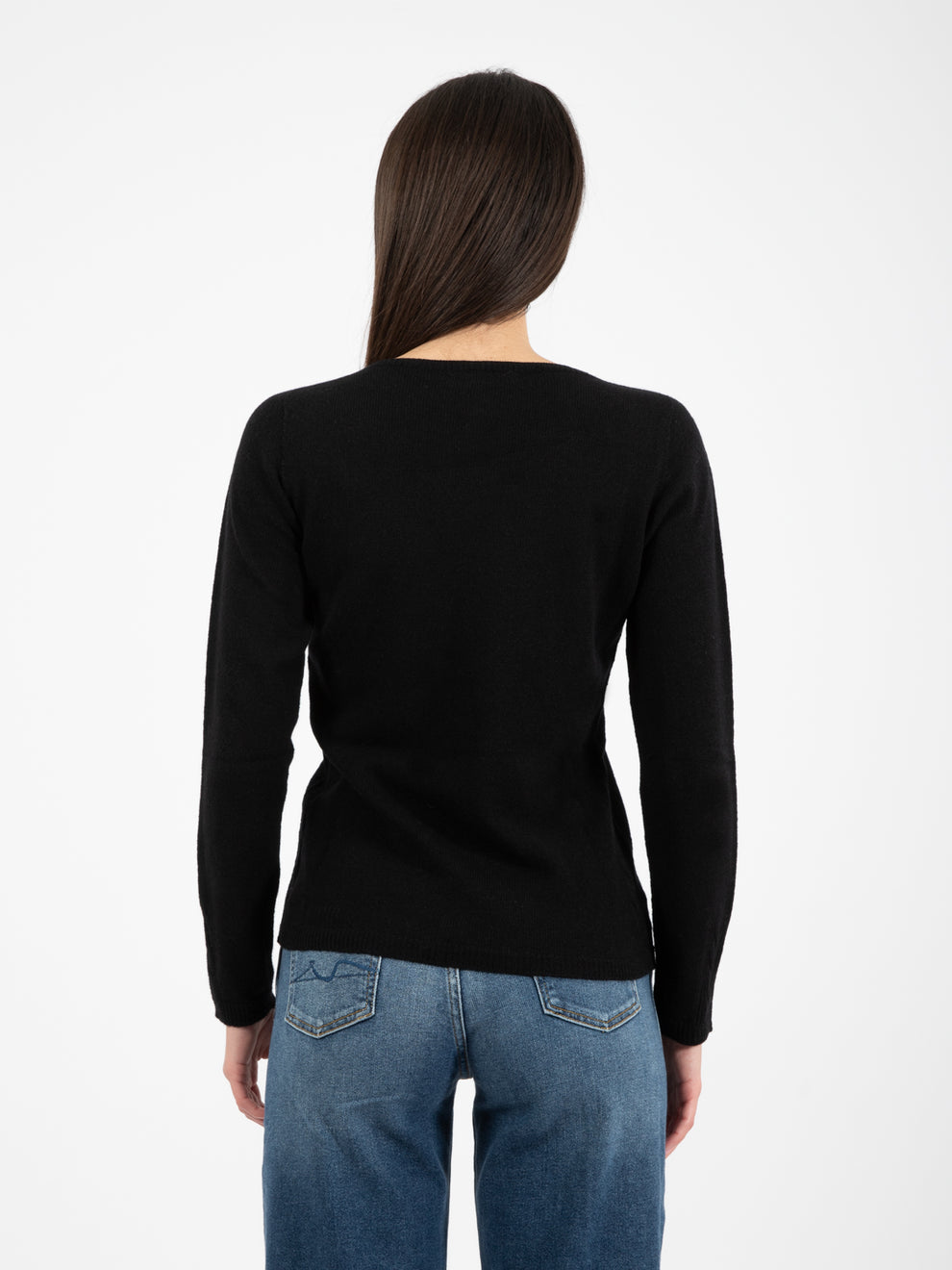 Black round neck sweater