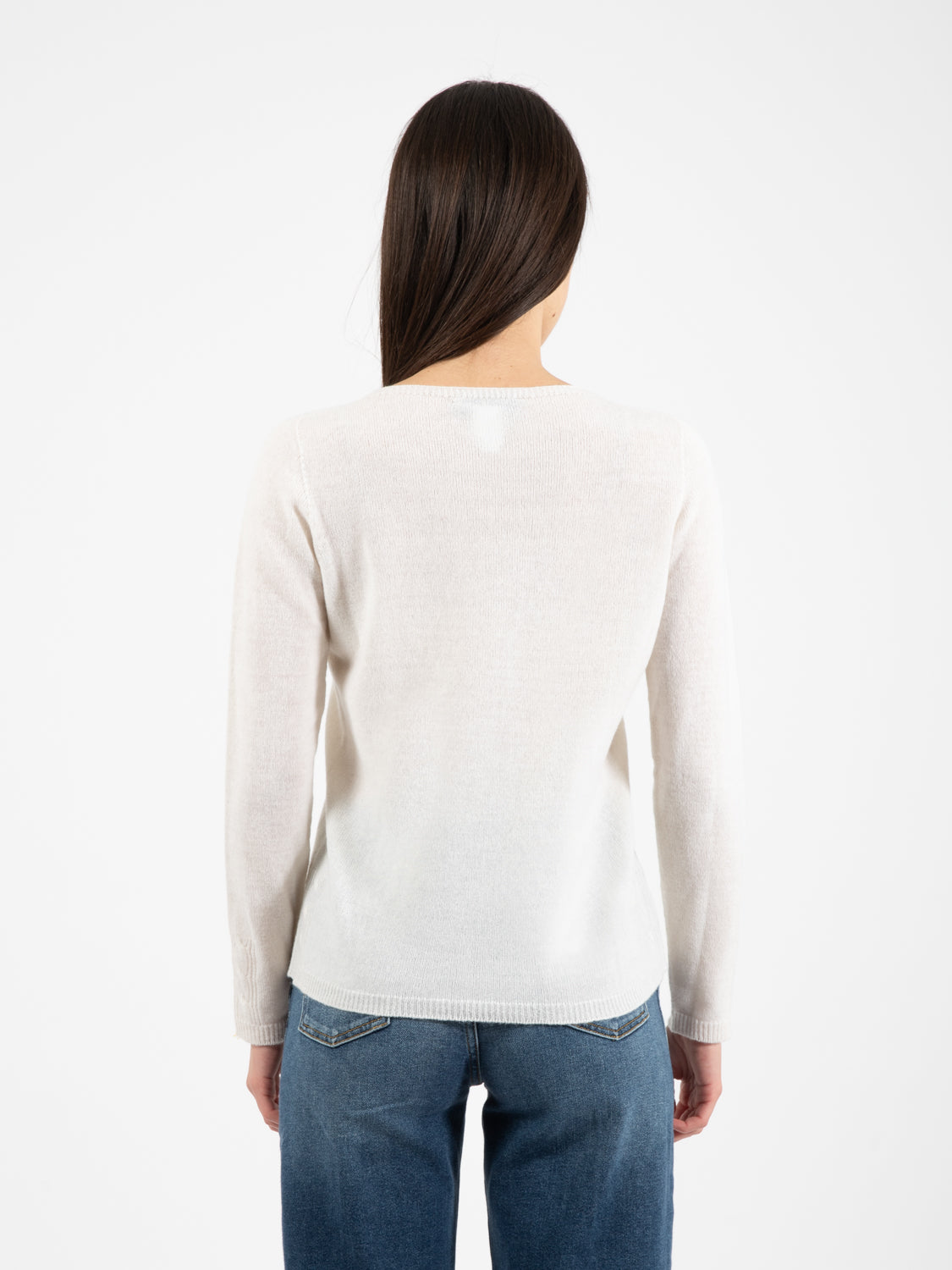 Round neck stucco sweater