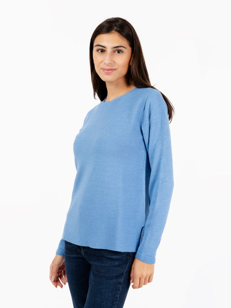 Maglia svasata celeste