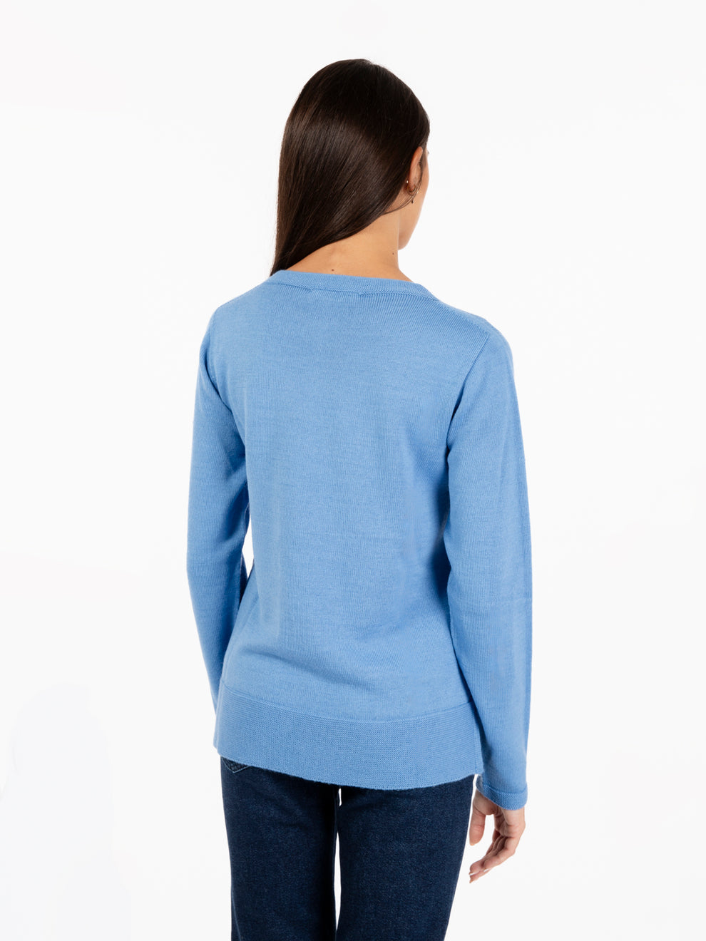 Maglia svasata celeste