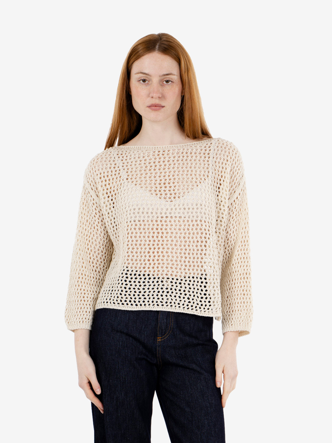 OPENWORK BOAT SWEATER OAT 456422_023