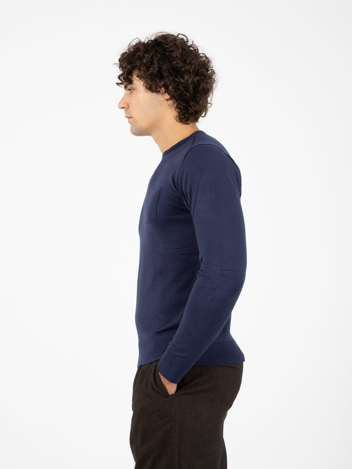 Cobalt embroidered sweater