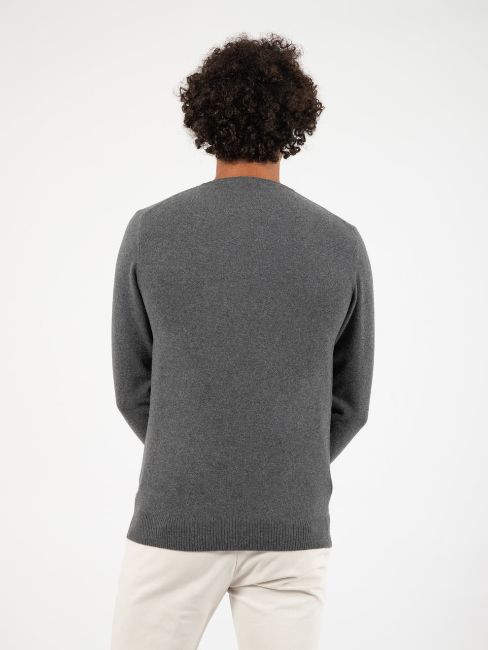 Graphite crew neck sweater