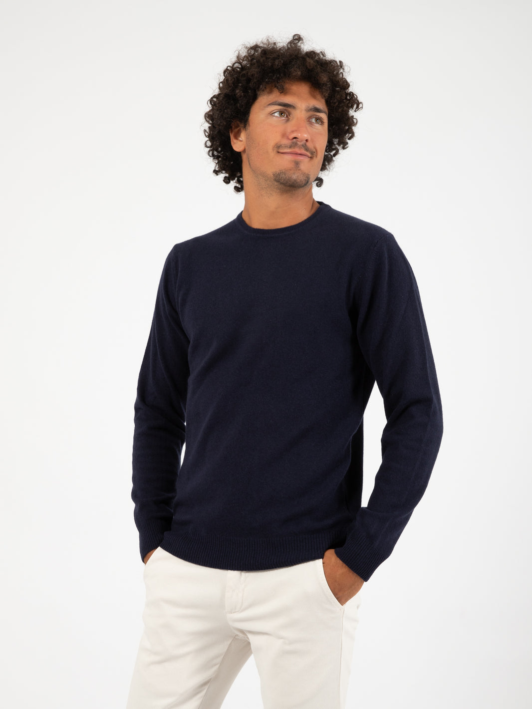 Navy crew neck sweater