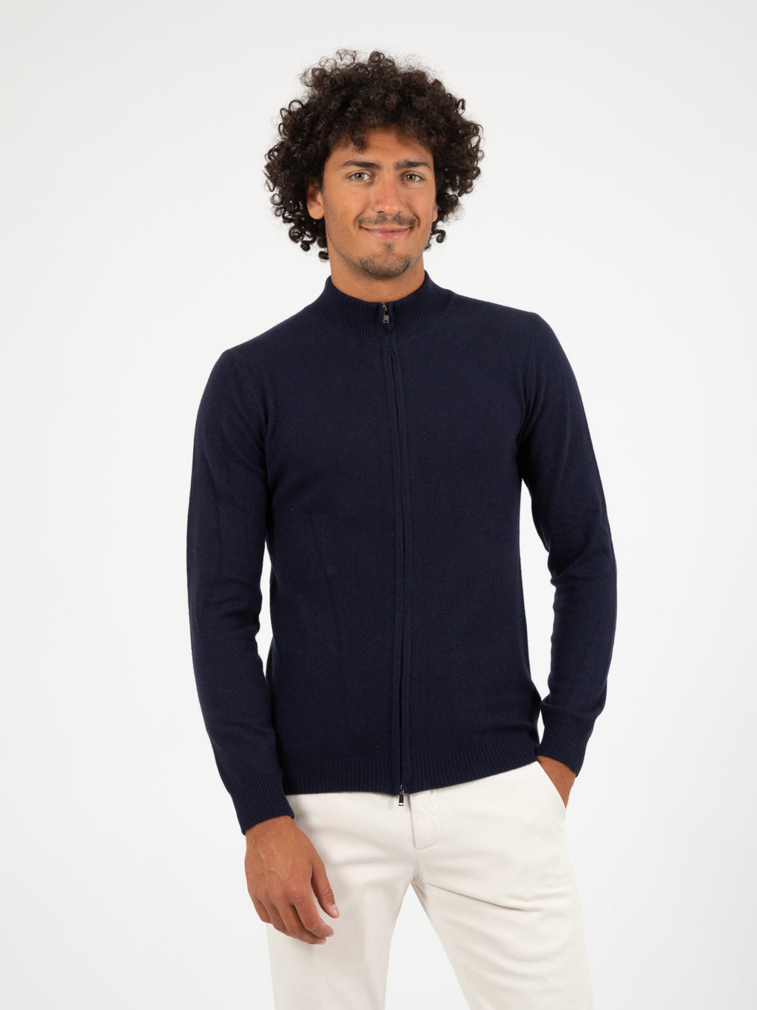 Maglioncino rasato notte con zip