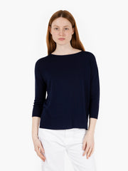 STIMM - Maglione a 3/4 in viscosa blu navy