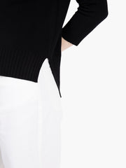 STIMM - Maglione a 3/4 in viscosa nero