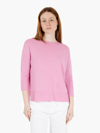 3/4 length sweater in deep pink viscose