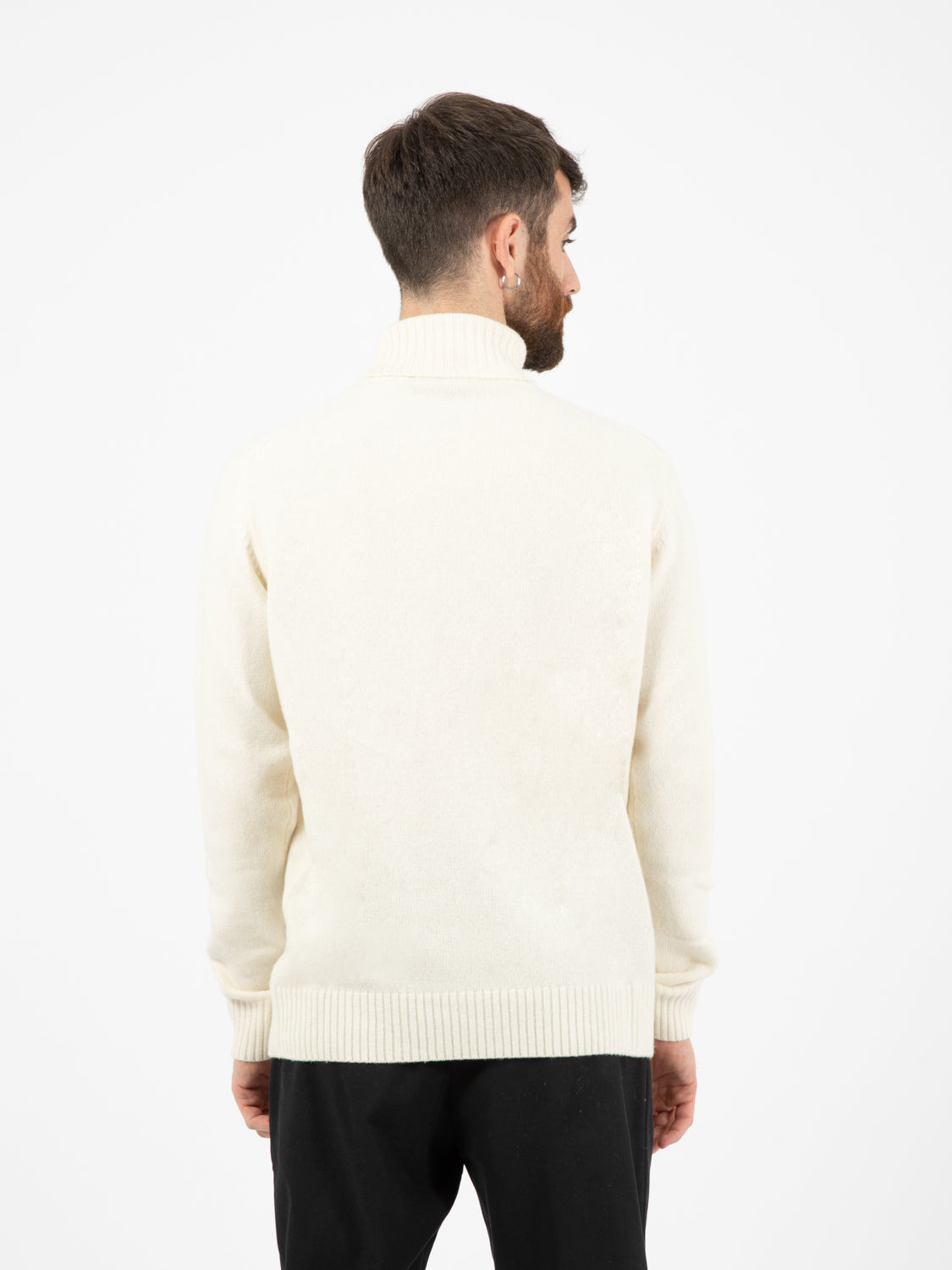 Cream Cable Knit Turtleneck Sweater