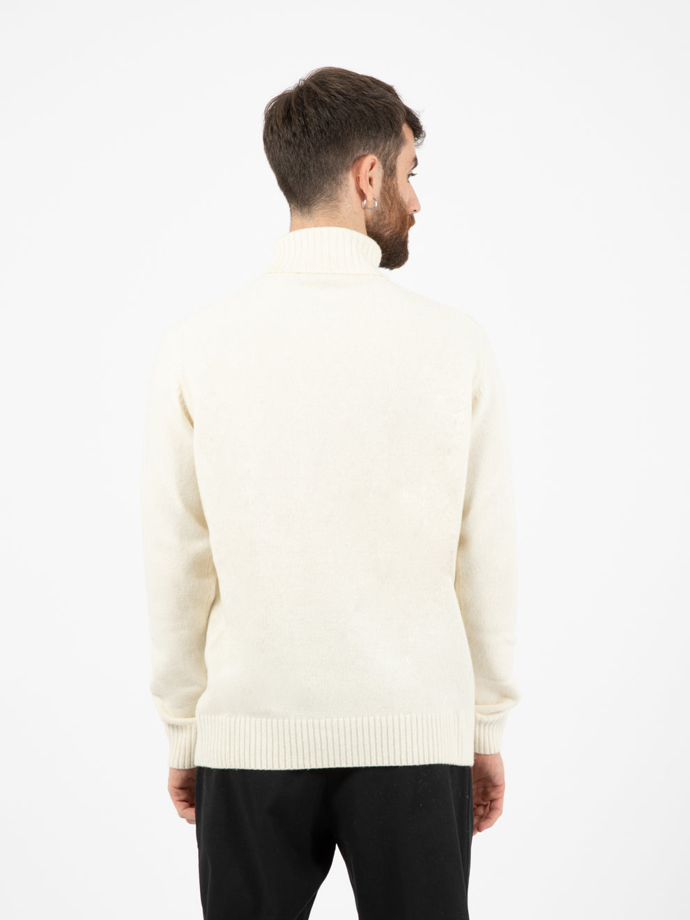 Cream Cable Knit Turtleneck Sweater