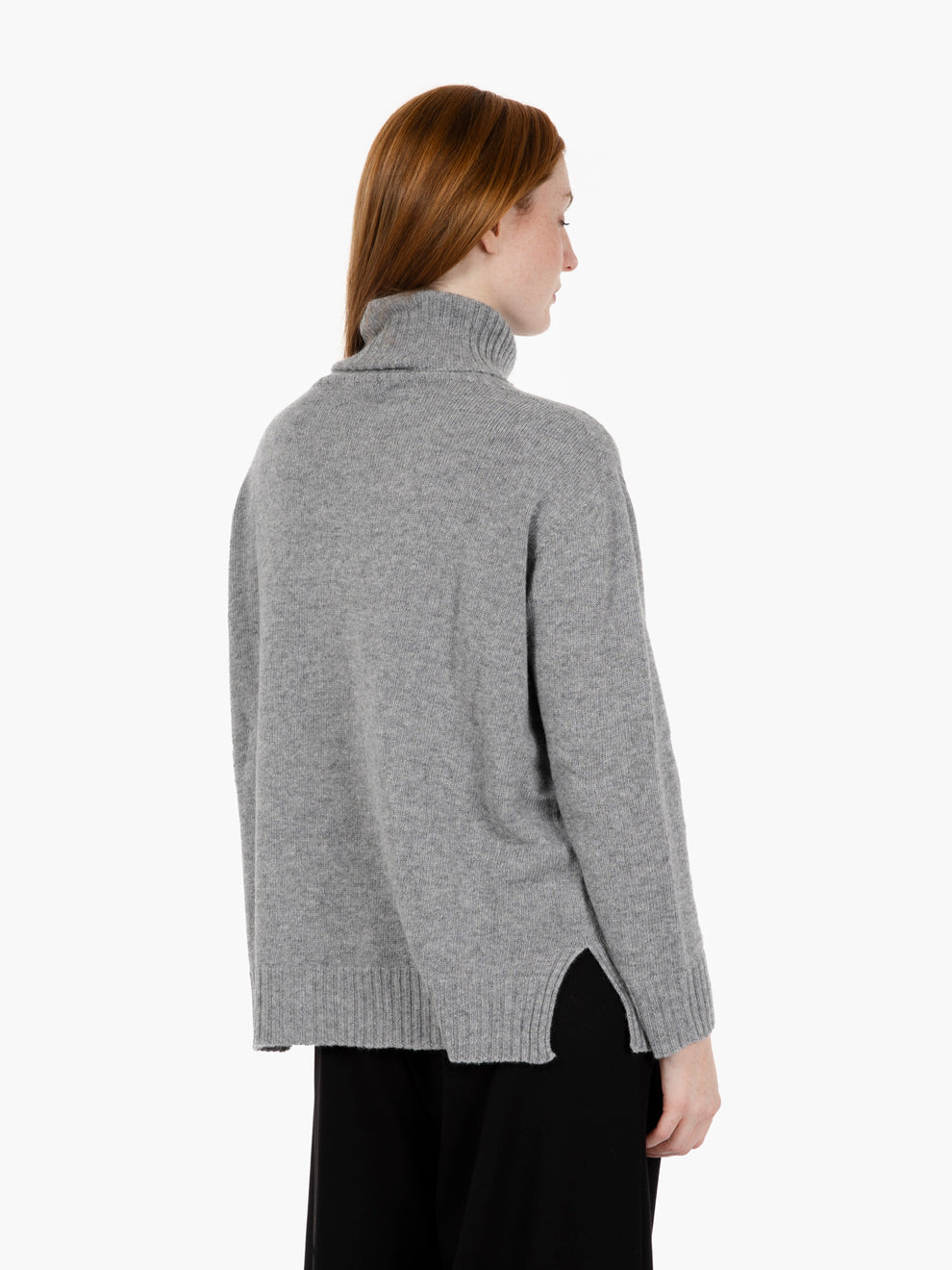 Grey turtleneck sweater