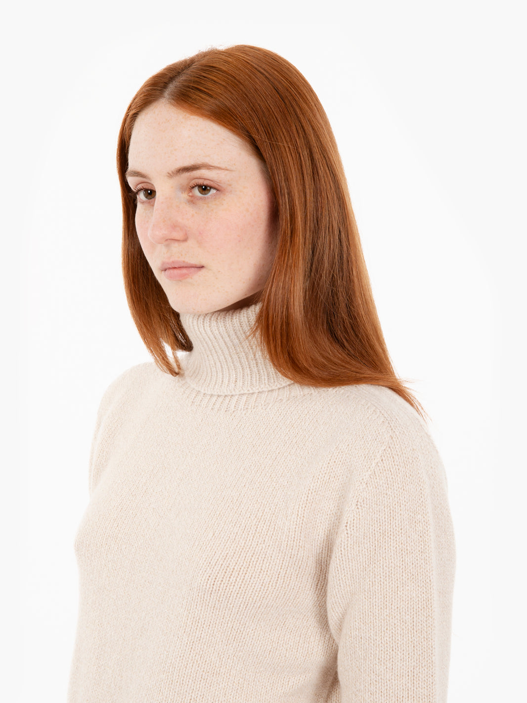 Stucco lurex turtleneck sweater