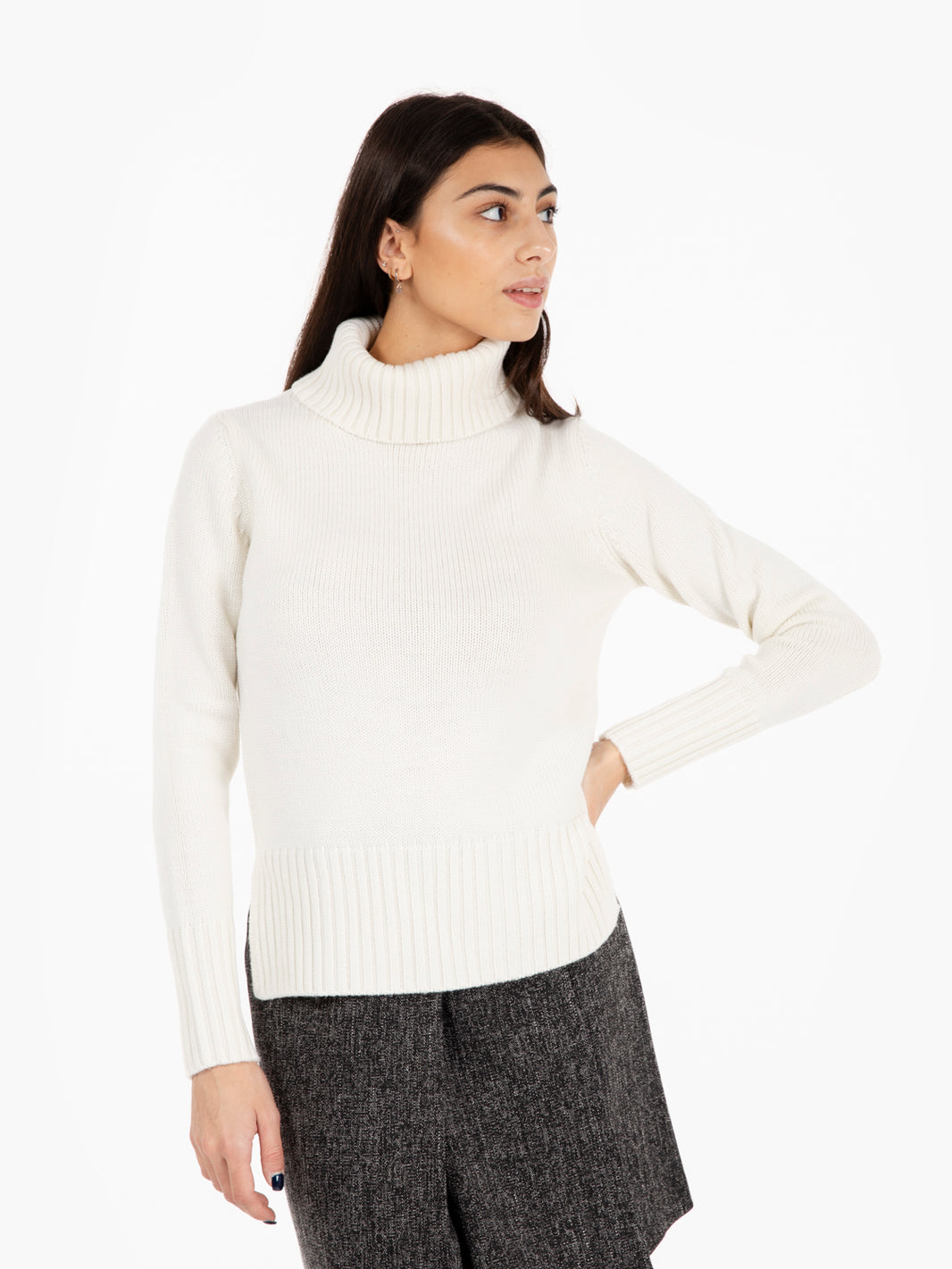 Cream turtleneck sweater