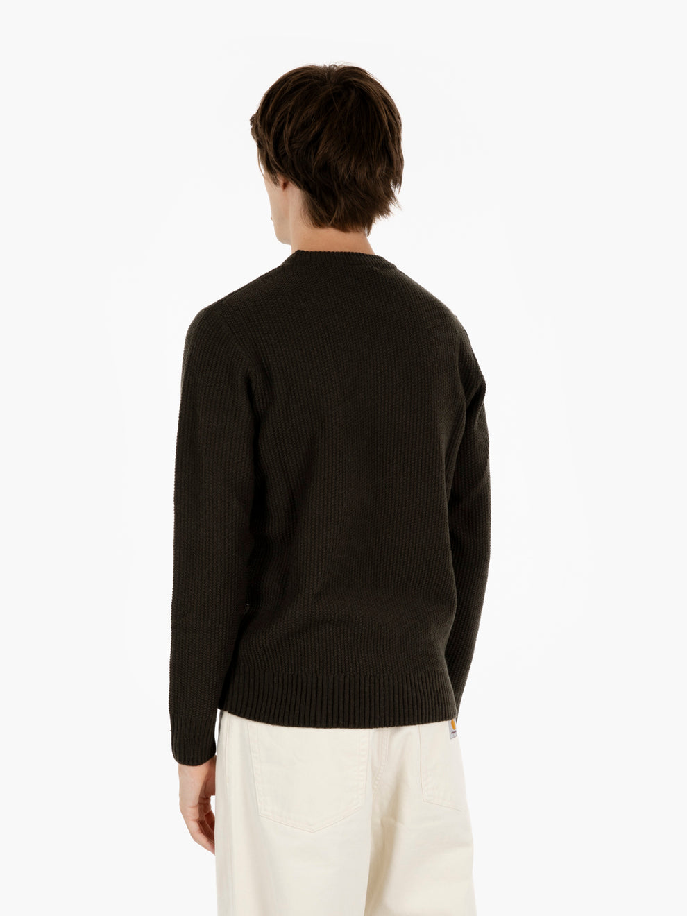FOREST 4310225_327 ENGLISH RIB CREW NECK SWEATER