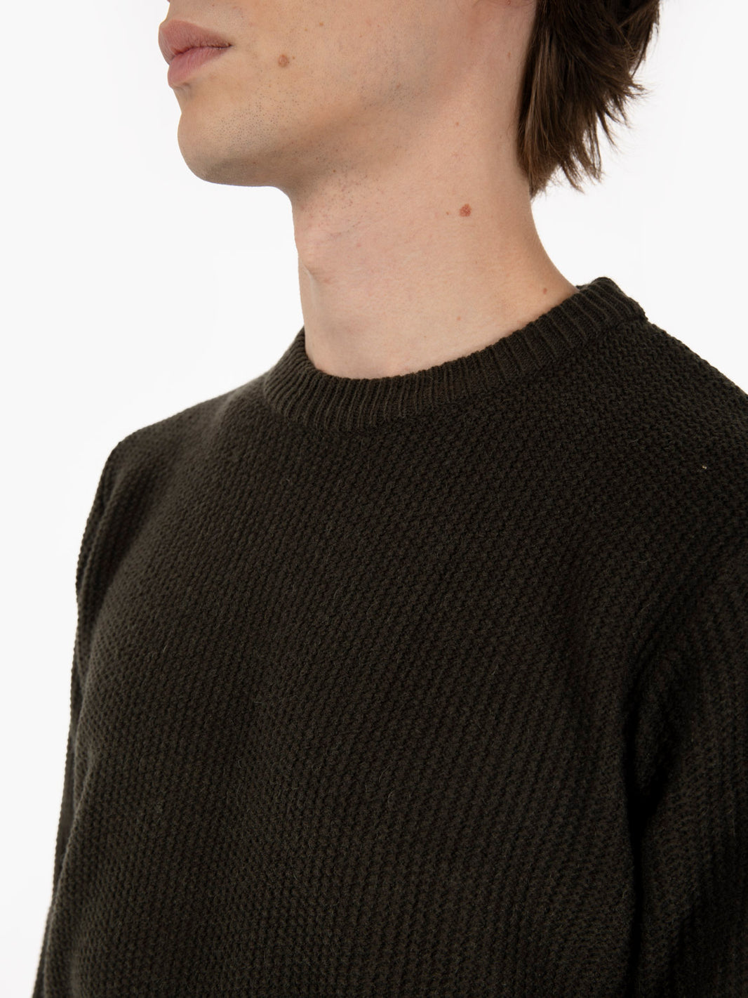 FOREST 4310225_327 ENGLISH RIB CREW NECK SWEATER