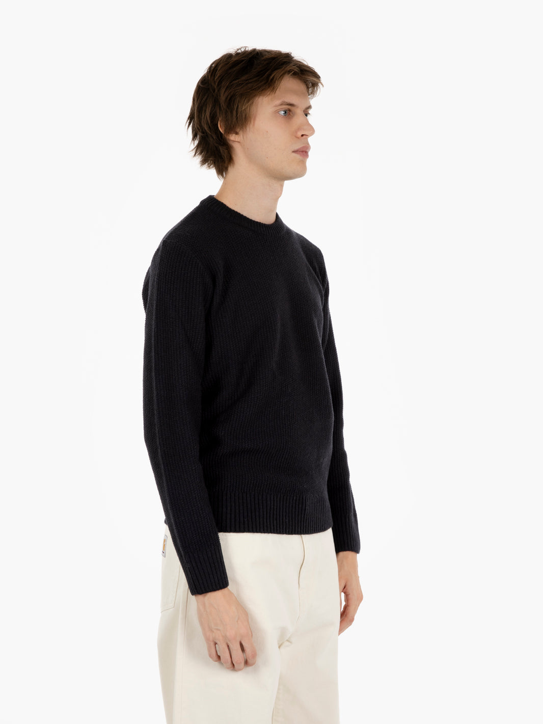 CREW NECK ENGLISH RIB SWEATER NIGHT 4310225_283