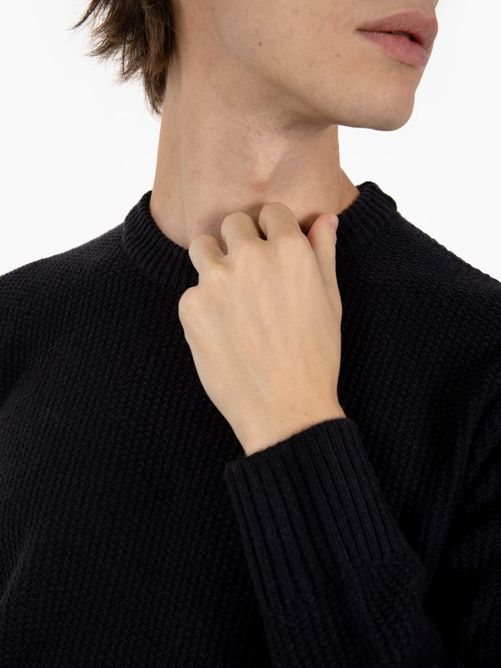 CREW NECK ENGLISH RIB SWEATER NIGHT 4310225_283