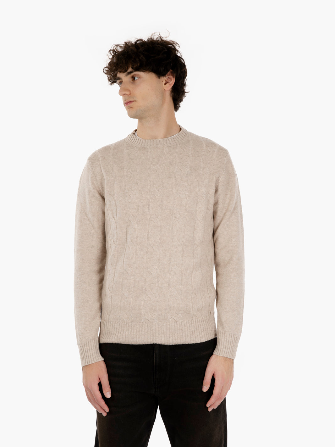 NATURAL CASHMERE BLEND BRAIDED SWEATER 4209225_646