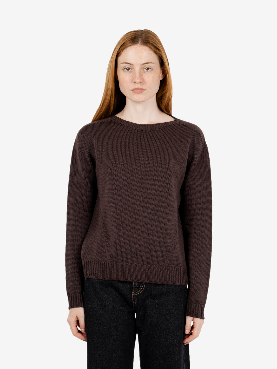 Boxy fit bark wool sweater