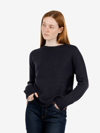 Black boxy wool sweater