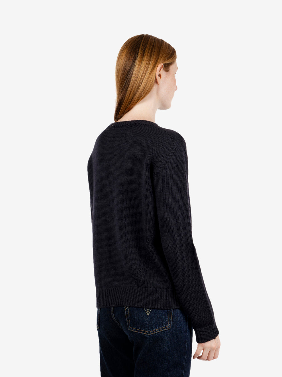 Black boxy wool sweater