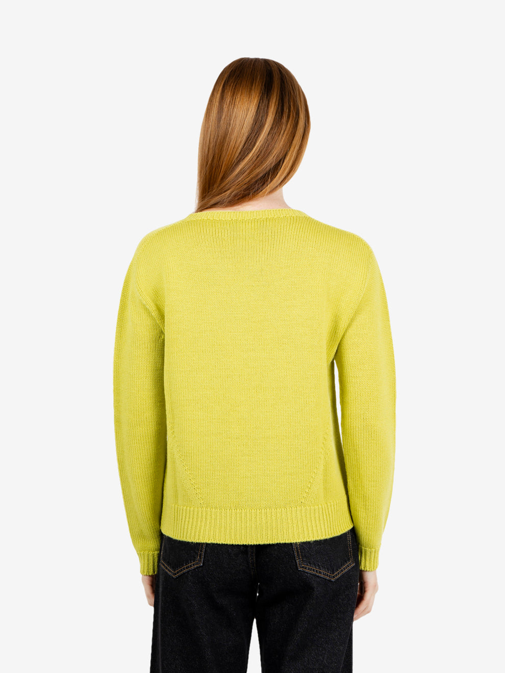Boxy lime green wool sweater