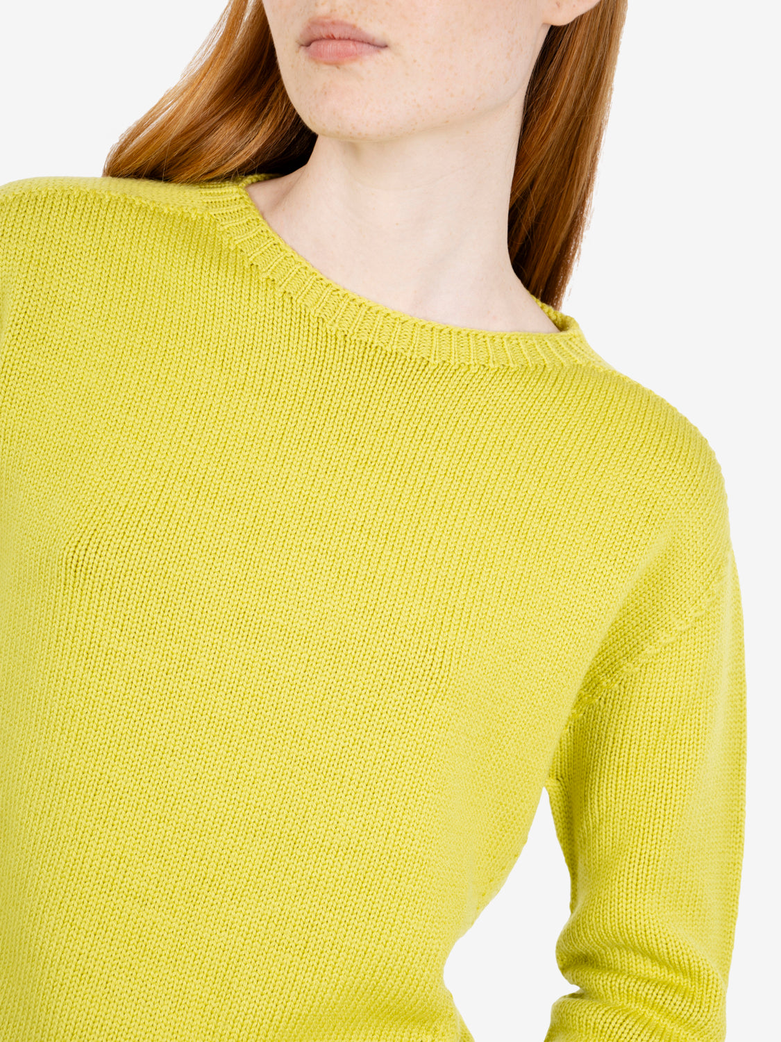Boxy lime green wool sweater