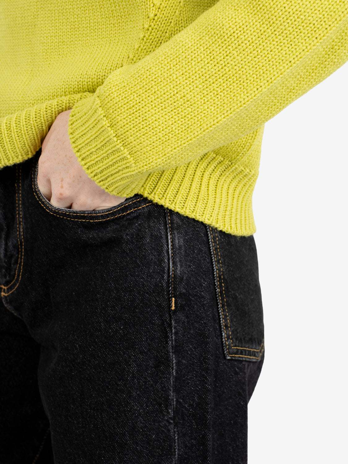 Boxy lime green wool sweater
