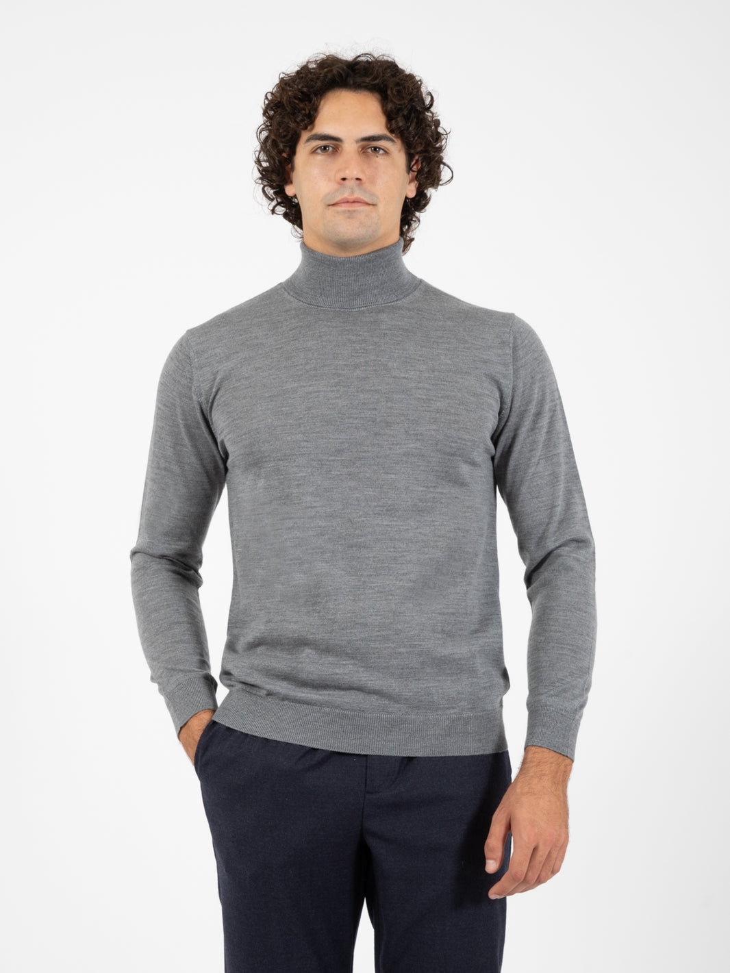Ash yarn dyed wool cycling sweater