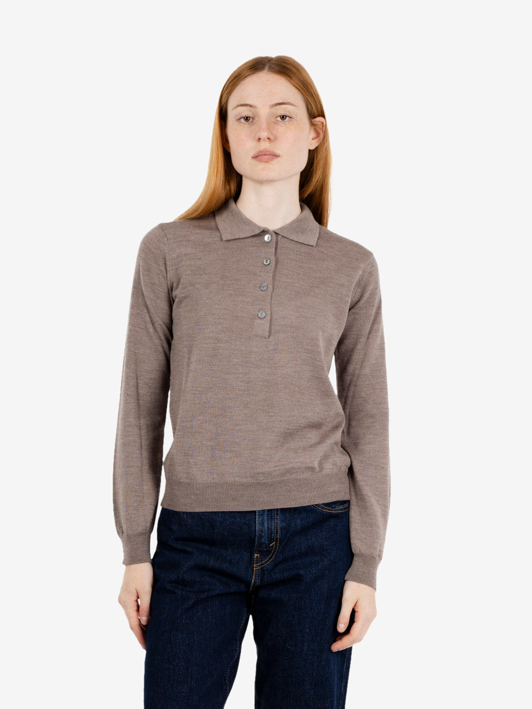 Polo in lana noce